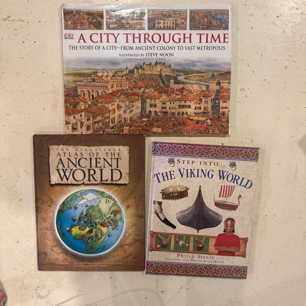 Lot 3 Ancient History Geography Children's Illustrated Picture Reference Books